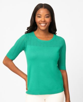 Women's Cable Round Hem Sweater