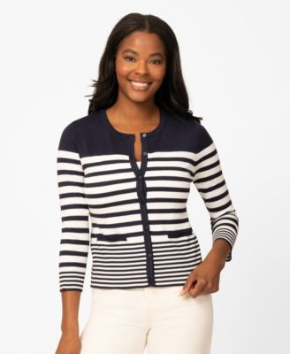 Women's Mix Stripe Cardigan Top