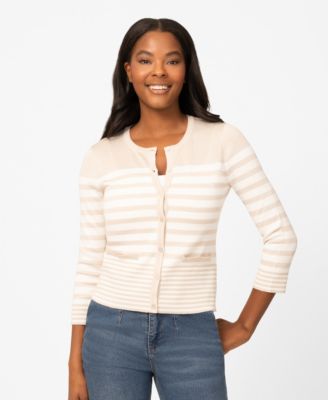 Women's Mix Stripe Cardigan Top