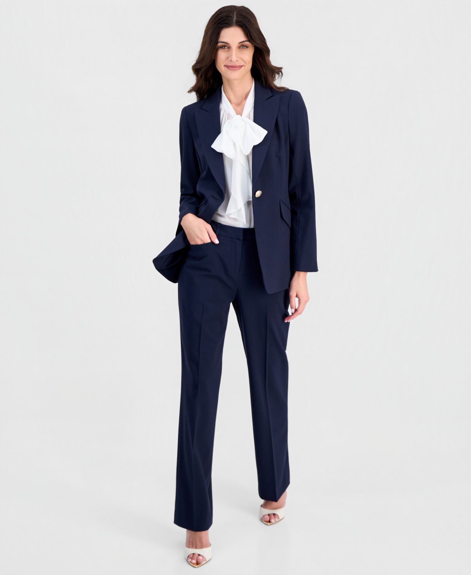 Women's High-Rise Straight-Leg Pants