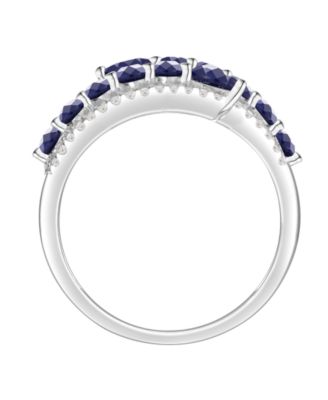 Lab-Grown Ruby (1-1/8 ct. t.w.) & Lab-Grown White Sapphire (1/3 ct. t.w.) Ring in 14k Gold Over Sterling Silver