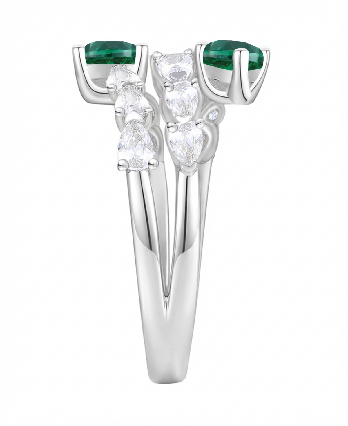 Macy's Blue Topaz (1 ct. t.w.) & Lab-Grown White Sapphire (2 Ring Sterling Silver (Also Available Multi-Stones)