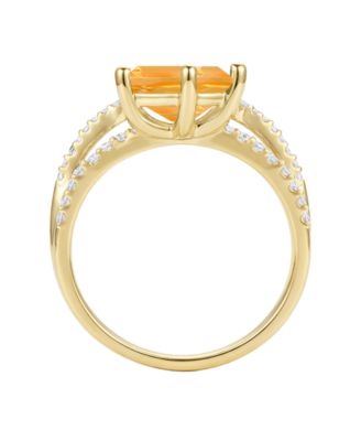 Amethyst (1-1/10 ct. t.w.) & Lab-Grown White Sapphire (1/3 ct. t.w.) Ring in 14k Gold Over Sterling Silver (Also Available in Multi-Stones)