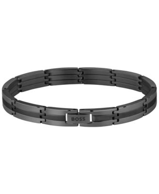 Men Brooks Ionic Plated Black Steel Bracelet