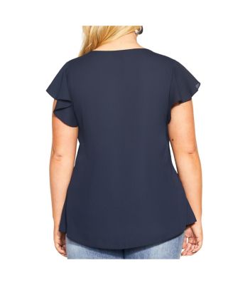 Women's Zip Fling V-neck Top