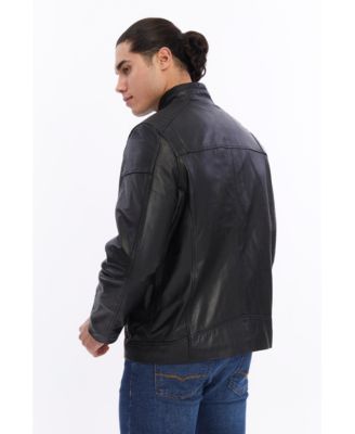 Men's Motorcyle Style Leather Jacket