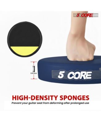 Guitar Stool 3.15" Padded Chair Foldable Heavy Duty Music Seat Built in Foot Rest Guitar Stand