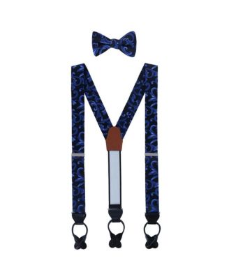 Men's Christian the Romantic Brocade Silk Suspenders and Bow Tie Set
