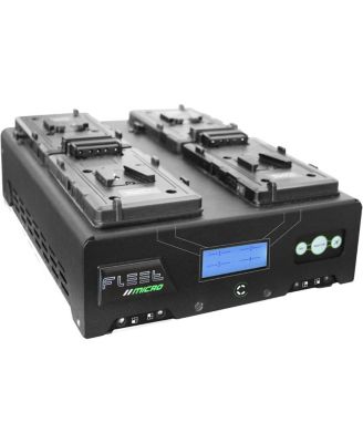 Fleet Micro 3A Digital Quad Charger for 4x V-Mount Batteries