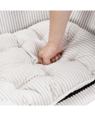Small Dog Corduroy Sofa Bed - Elevated Frame with Supportive Foam