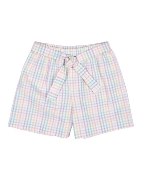 Шорты Florence Eiseman Plaid Seersucker With Waist Tie для девочек