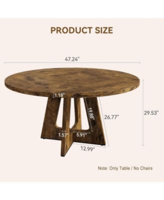 Kitchen Table Round Dining Table 47 Inch Round Dinner Table for 4 Farmhouse Kitchen Table