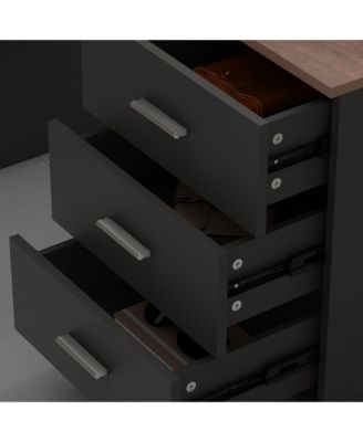 63 In. Electric Standing Desk with Drawers and Shelves,Adjustable Height Desk, L-Shaped Design