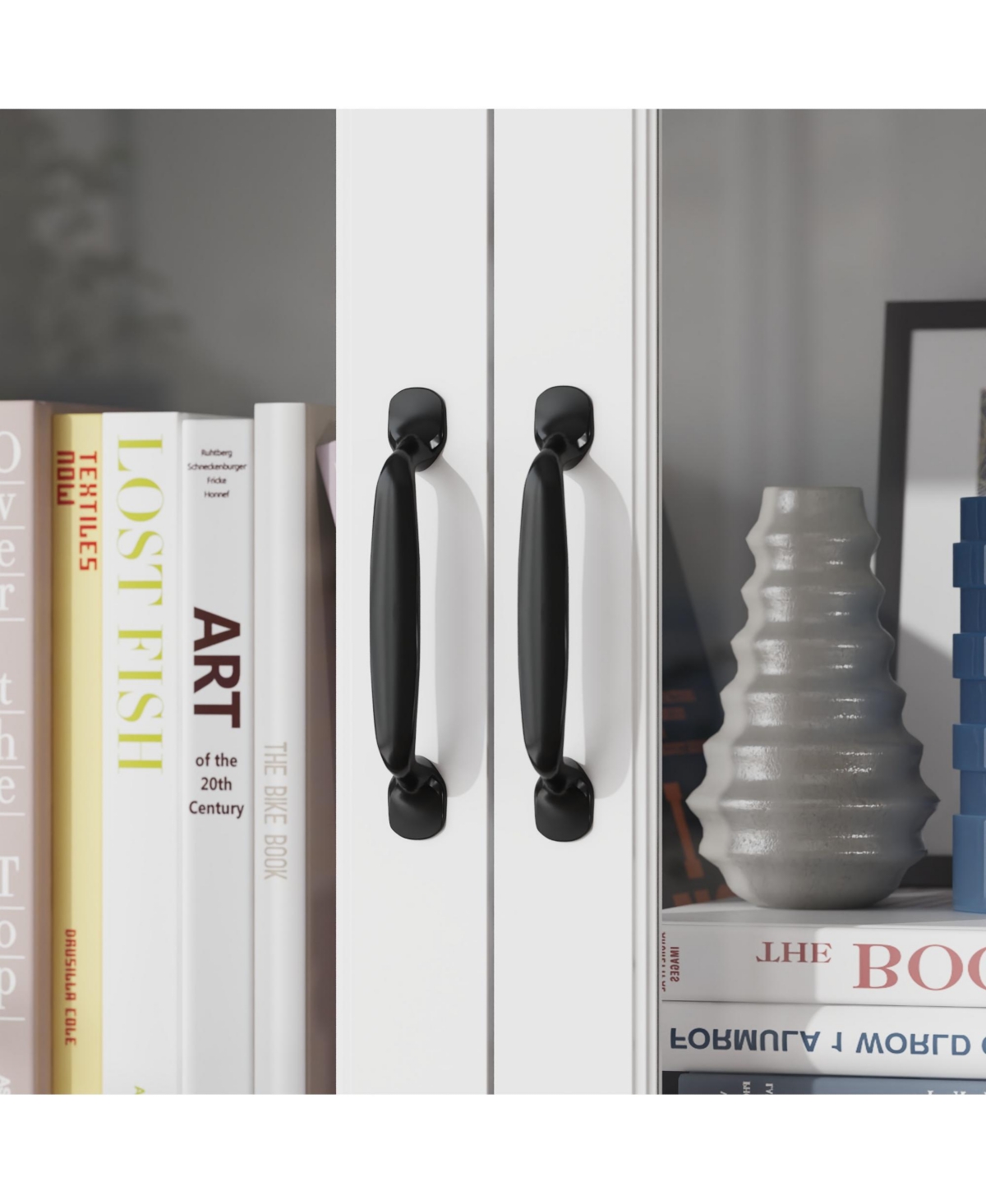 Famapy White Wooden 6 Shelves Standard Bookcase, Storage Cabinet