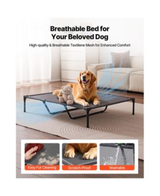 XL Elevated Dog Cot, Metal Frame Portable Raised Bed for Large Dogs