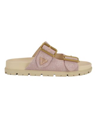 Women's Fasten Double-Buckle Footbed Sandals
