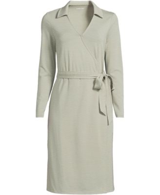 Women's Cotton Modal Collared Wrap Dress