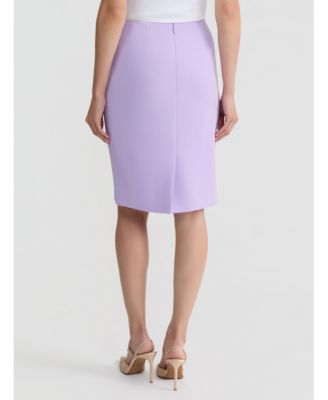 Women's Stretch Crepe Slim-Fit Pencil Skirt