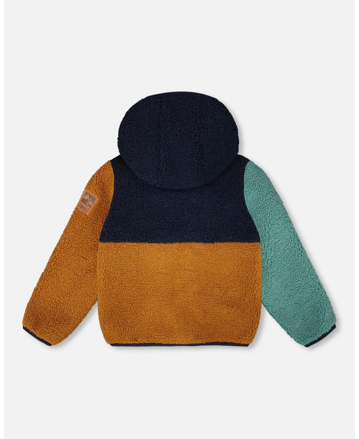 Deux par Deux Toddler Sherpa Jacket Navy Colorblock