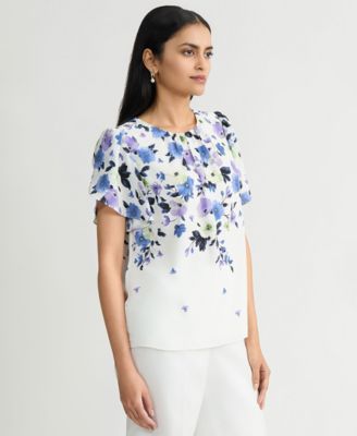 Women's Tulip Sleeves Crewneck Top