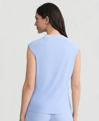 Women's Cowl-Neck Cap-Sleeve Top  