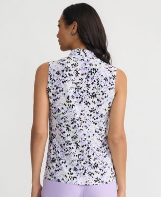 ABSTRACT PRINT SL KNOT TOP