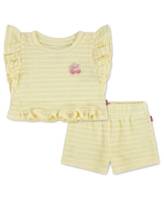 Baby Girls' Ruffle Top and Shorts, 2-Piece Set