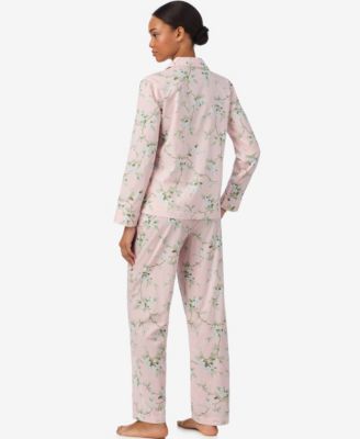 Long Sleeve Notch Collar Pajama Set