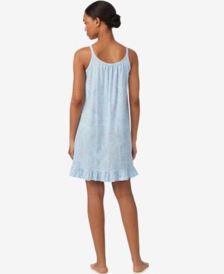 Women's Double Strap Button Neck Gown