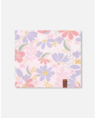 Girl Stretch Jersey Neck Tube Pink Flower Print