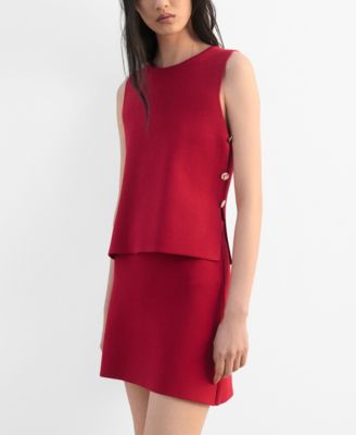 Women's Side Buttons Knitted Top