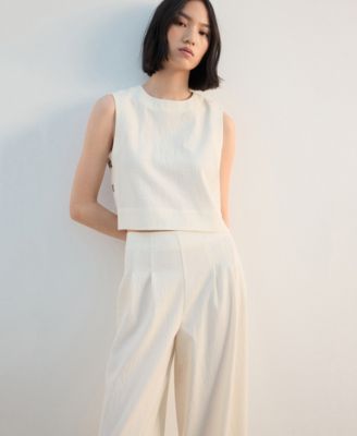 Women's Straight-Fit Pleated Pants