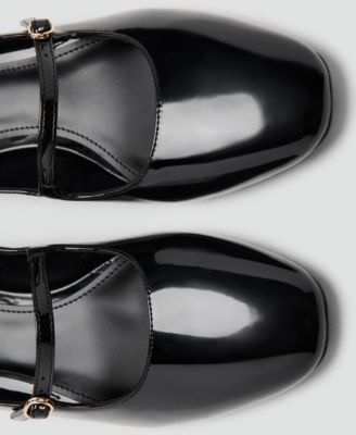 Women's Buckle Patent Leather Shoes