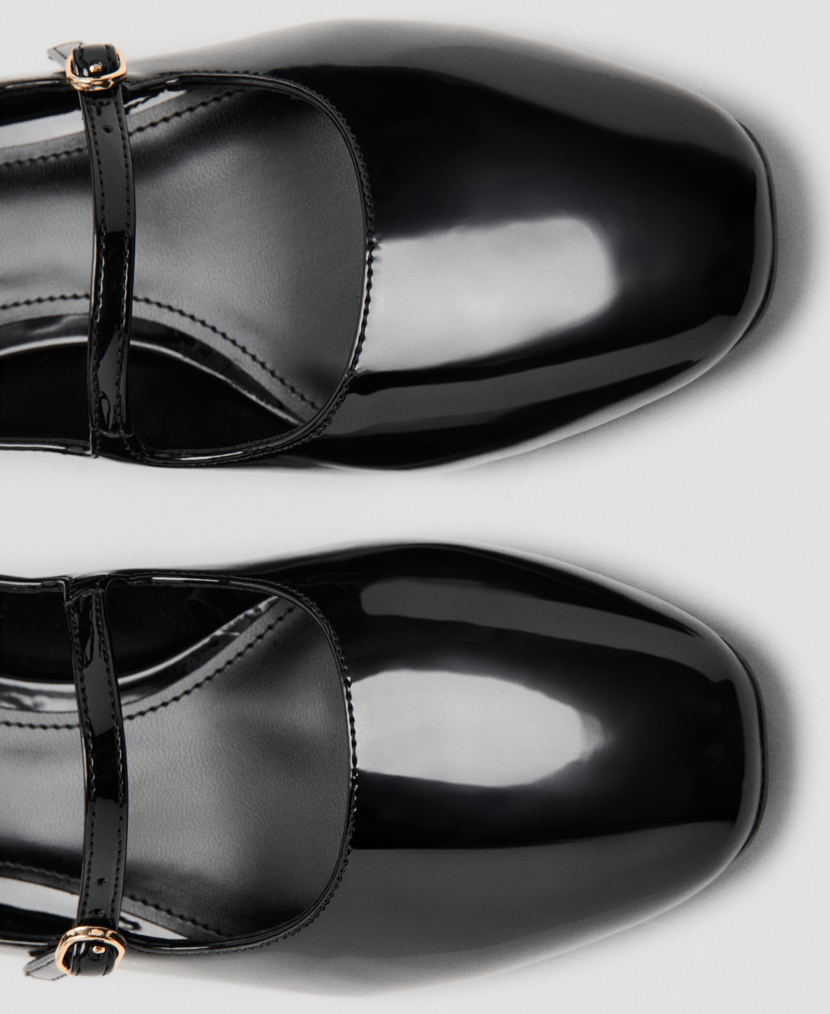 Mango Women's Buckle Patent Leather Shoes