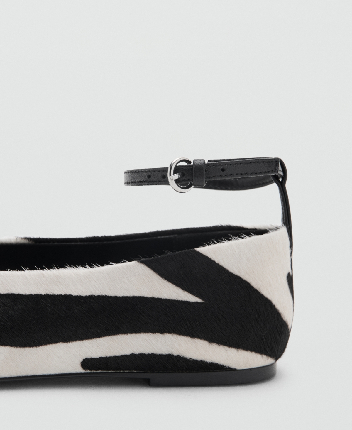 Mango Women's Fur And Bracelet Strap Leather Shoes