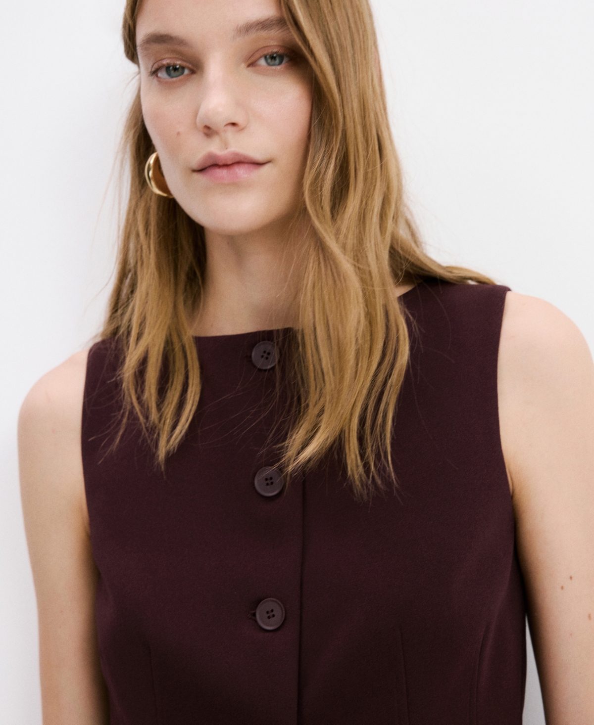 Mango Women's Buttons Suit Vest
