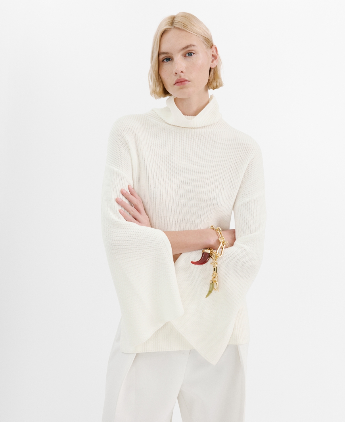 Mango Women's Turtleneck Knit Sweater