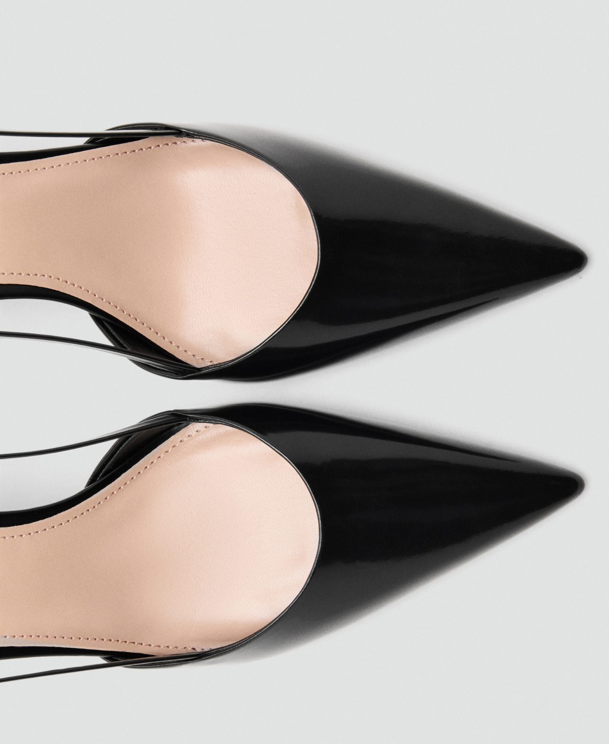 Mango Women's Pointed-Toe Leather Heeled Shoes