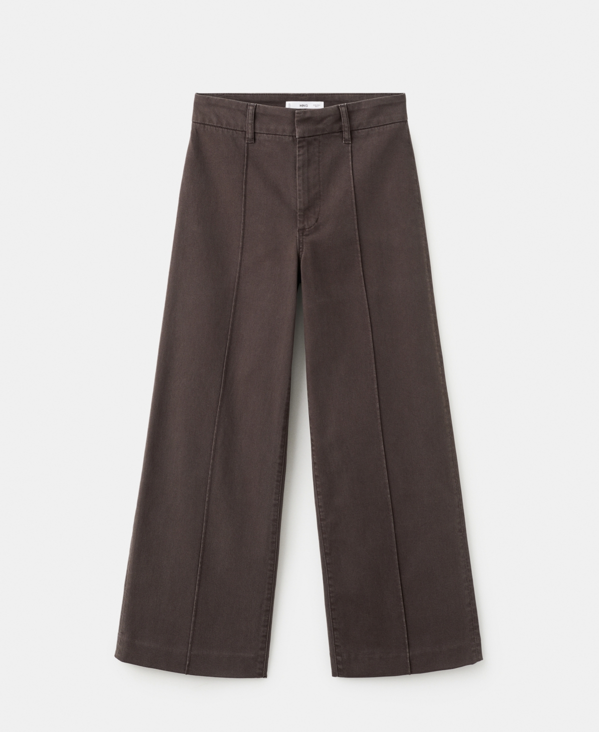 Mango Women's Seam High-Waisted Wide-Leg Jeans