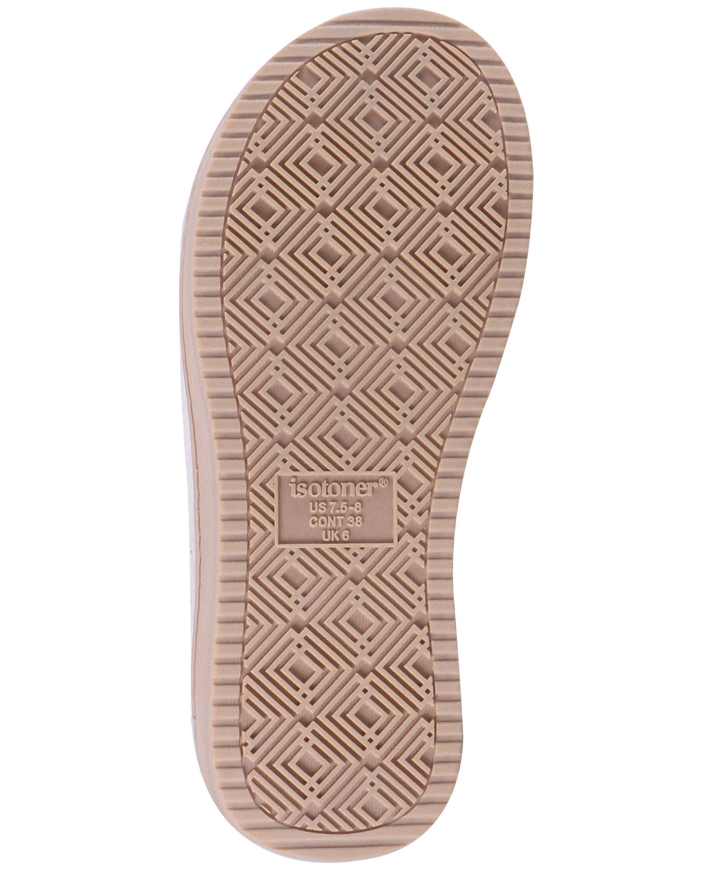 Женские сандалии Isotoner Signature Crochet Lace Adjustable Open-Toe Slide Platform, цвет: Розовый — фото 5