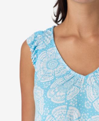 Women's Short-Sleeve Top & Cropped Pants Jersey, 2-Piece Pajama Set