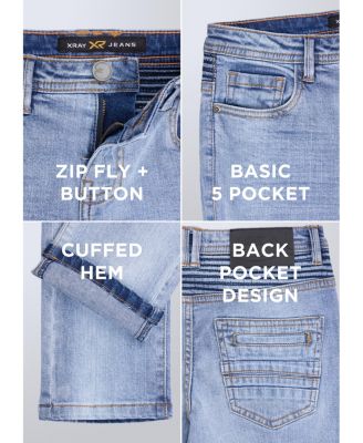 Big Boy's Stretch Moto Jeans