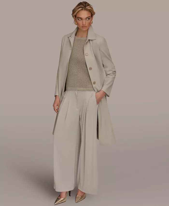 Women's Balmacaan Shirt Collar Coat - thumbnail 7