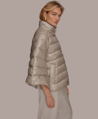 Women's Stand-Collar Down Puffer Cape