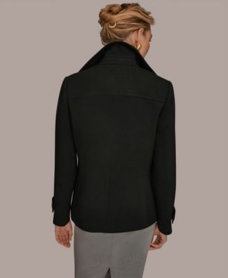 Women's Short Crepe Notch Collar Trench Coat