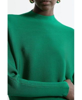 Women's Drape Knit Bat Wing Pencil Midi Dress