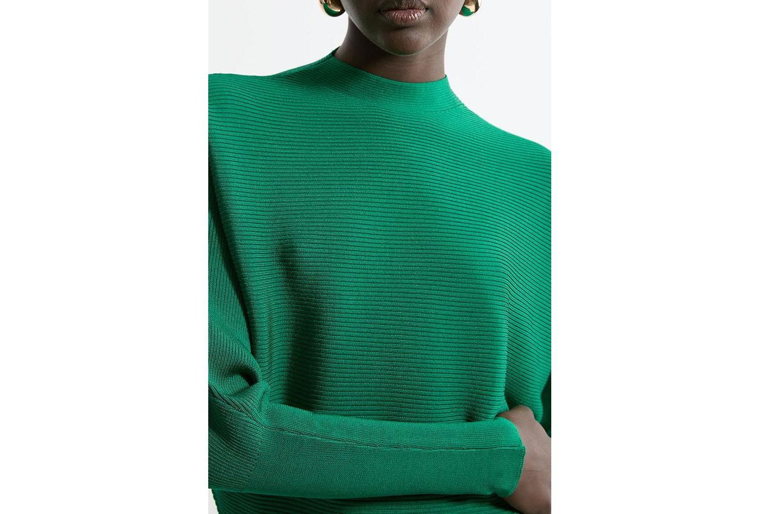 Women's Drape Knit Bat Wing Pencil Midi Dress