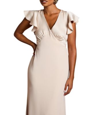 Women's V-Neck Short Sleeve Maxi Dress