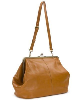 Serafina Extra-Large Leather Kisslock Bag