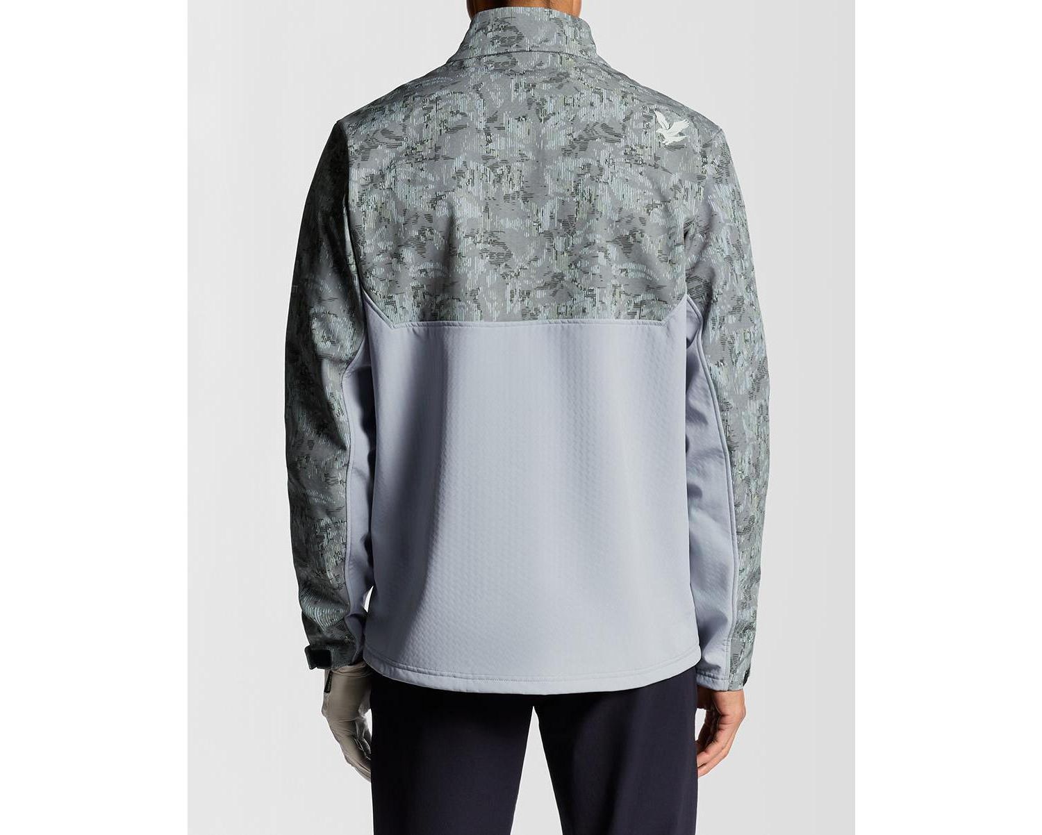 Men's Golf Printed Half Zip Windjammer Jacket